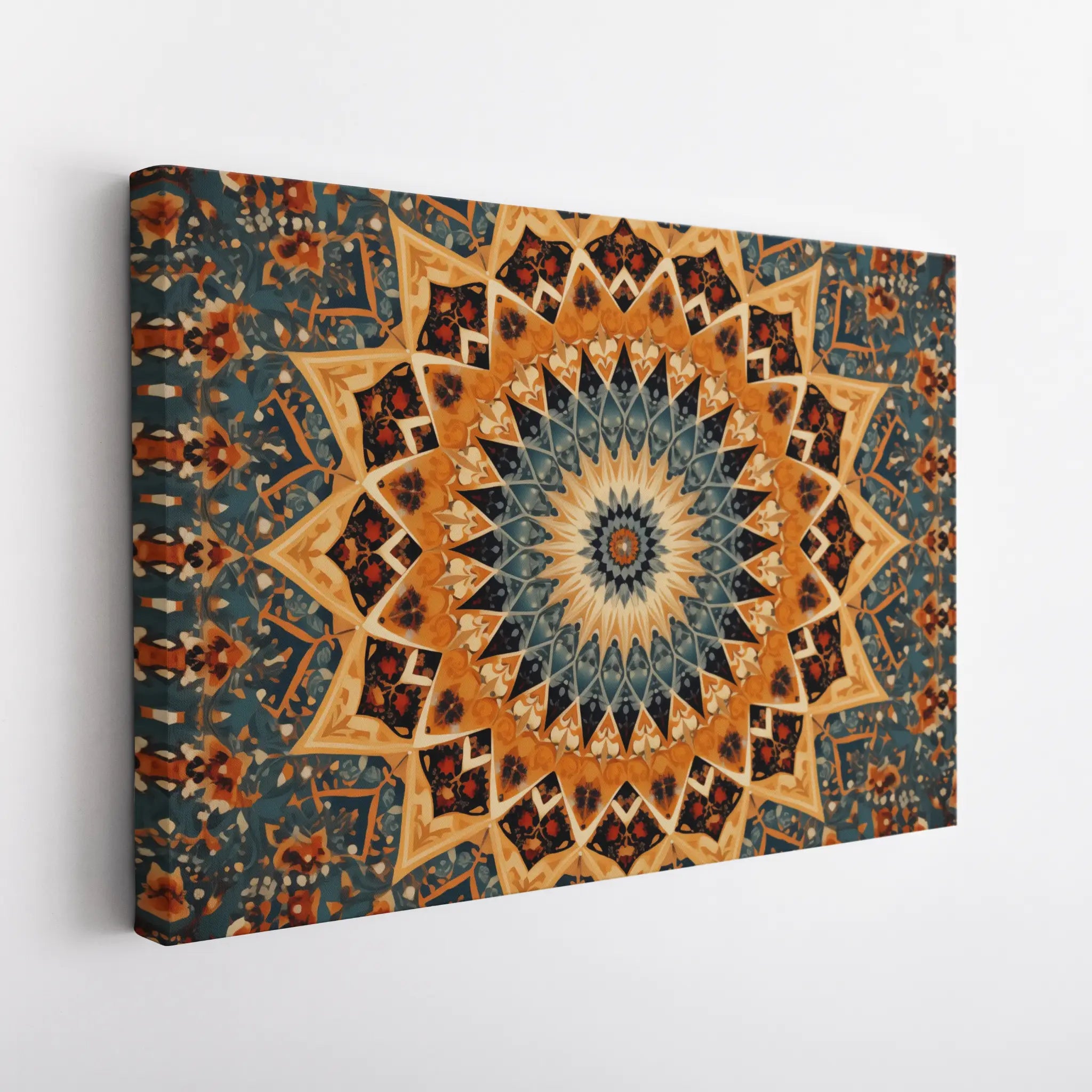 Autumn Mandala Tapestry Fine Art Gallery Canvas